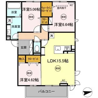 セントラルヴィラⅡ【3階】の間取り