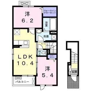 ラヴィエールⅡ B【2階】の間取り