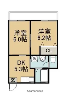 MESE COLLINA【201号室】の間取り