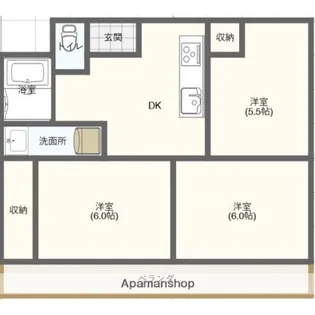 ダイニマンション江平【503号室】の間取り