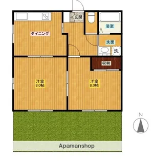 桜アパート【1階】の間取り