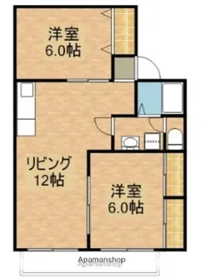 サンハイム石山【A201号室】の間取り