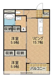 ALTE MEISTER DIANA WEST【3階】の間取り