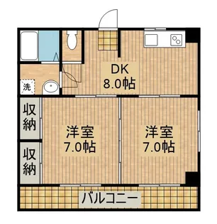 岡田コーポ【22号室】の間取り