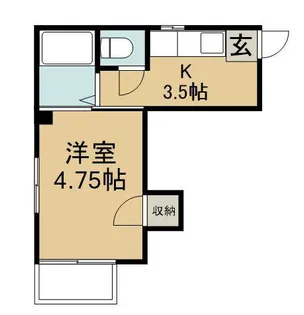 1Kの間取り画像
