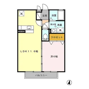 セジュール・アイ・小松【2階】の間取り