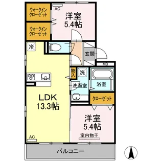 メモリーⅠ【2階】の間取り