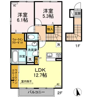 アルファ B棟【2階】の間取り