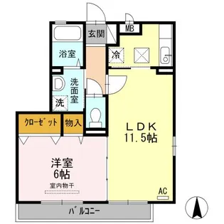 i・パラッツオ【1階】の間取り