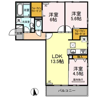 アルモニー B棟【1階】の間取り