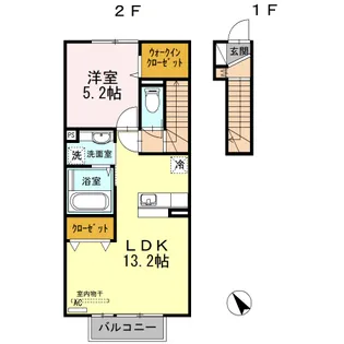 セジュールひより【2階】の間取り
