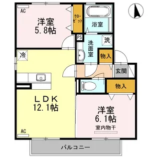 デマラージュ A【2階】の間取り