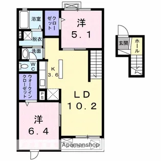 コモダ ピア ボンド【4階】の間取り