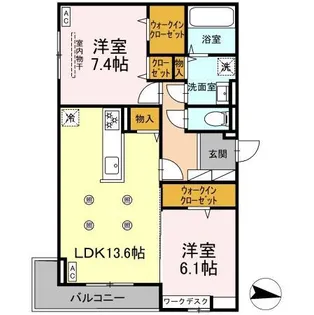 D-resena旭通り【3階】の間取り