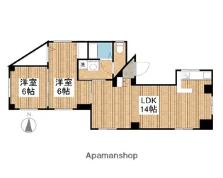 SOUTH STATION BILL【201号室】の間取り