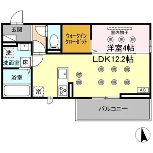 DーRESENA SOLAIRE【1階】の間取り