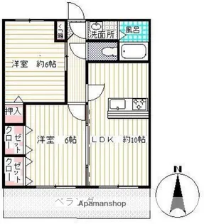 めぞん鳥子【1階】の間取り
