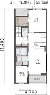 マリベール ラ メール【303号室】の間取り