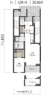 マリベール ラ メール【102号室】の間取り