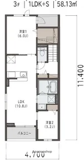 マリベール ラ メール【301号室】の間取り