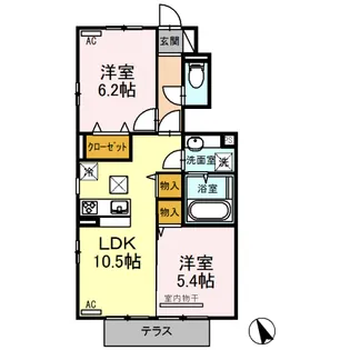 ソディスファーレ【1階】の間取り