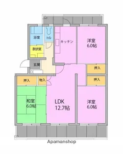 サルヴァトーレ祇園1号棟【132号室】の間取り
