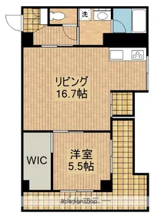 SANDBOX丸山【201号室】の間取り