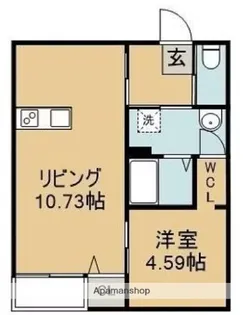 NANA B棟【102号室】の間取り