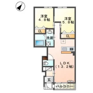 CHALEUR K【1階】の間取り