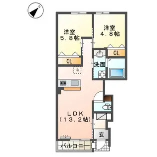 CHALEUR K【1階】の間取り