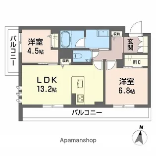 シャーメゾン神宮参道【2階】の間取り