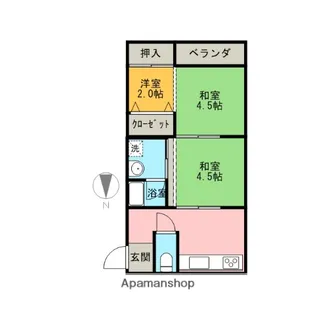 メゾン若松【2階】の間取り