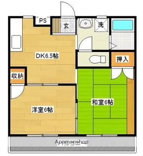 一万城マンション【2階】の間取り