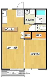 丸久第12コーポ A棟【203号室】の間取り