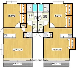 1LDKの間取り画像
