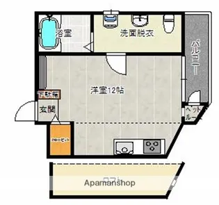 1Rの間取り画像