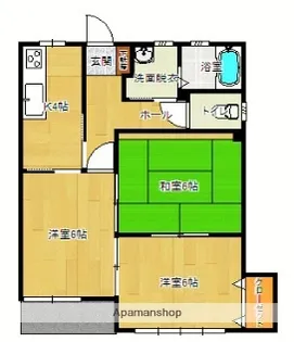 メゾンドメンフィス【102号室】の間取り