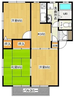 サンパテック【3-201号室】の間取り