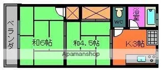 高野コーポ【202号室】の間取り