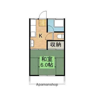 都北ハイツ【202号室】の間取り