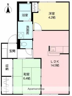 VEGAS1(ベガス)【102号室】の間取り