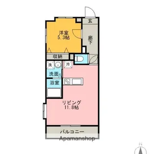 あいらんど早水【4階】の間取り