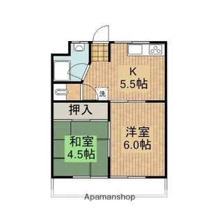 コーポ森山1号【202号室】の間取り
