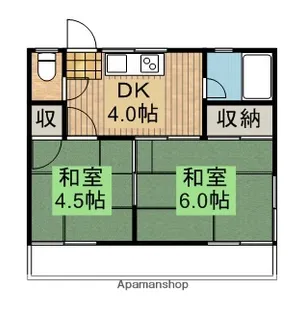 コーポハピネス【101号室】の間取り