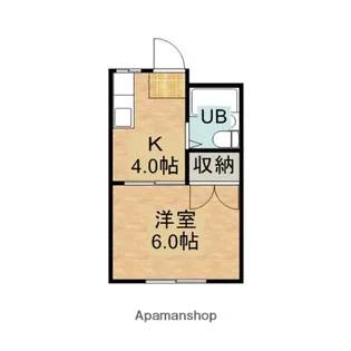 コーポスマイル【202号室】の間取り