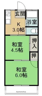 谷口マンション【202号室】の間取り