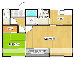 CORPO PEACE(コーポピース)【B-3号室】の間取り