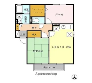 ラ・スティール Ⅱ号館【1階】の間取り