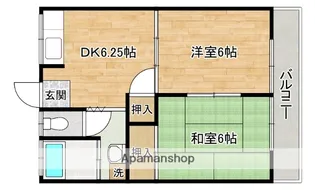 シャープ鷹尾【102号室】の間取り