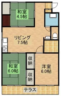 コーポサンパーク【408号室】の間取り